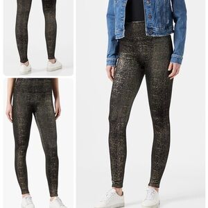 SPANX Shimmering Black and Gold Leggings